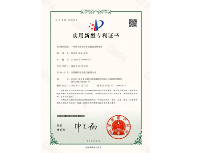 一種便于排水砼管安裝的送料設(shè)備-實(shí)用新型專(zhuān)利證書(shū)(易清華、袁成、黃晶)